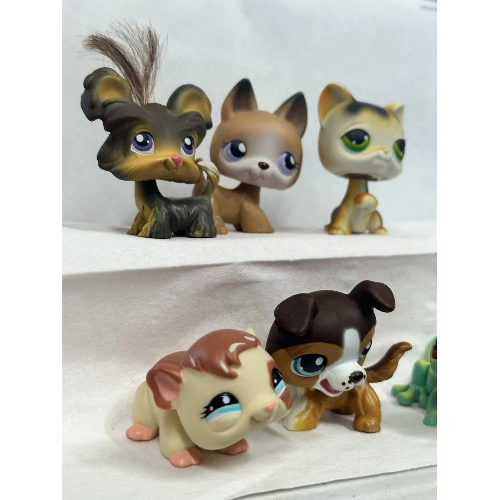 Littlest Pet Shop Lot Of 6 - 4 Rare German Shepherd Shitzu Yorkie Calico Collie‎